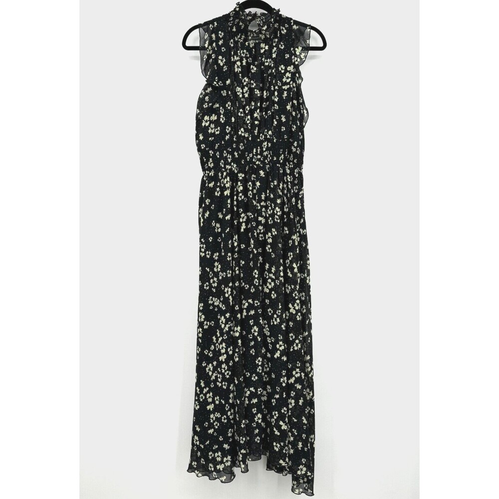 MELLODAY Black Floral Midi Dress